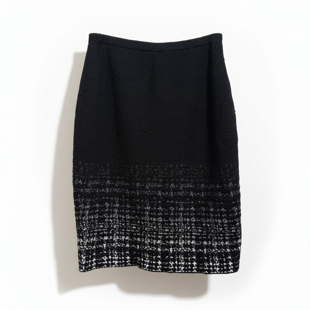 Stizzoli Black & White Leopard Print Knit Zip-Front Cardigan Sweater & Skirt Set - Picture 4 of 14